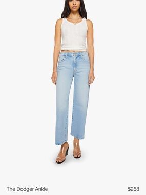 MOTHER Light Blue Dodger Ankle Straight Jeans - Women